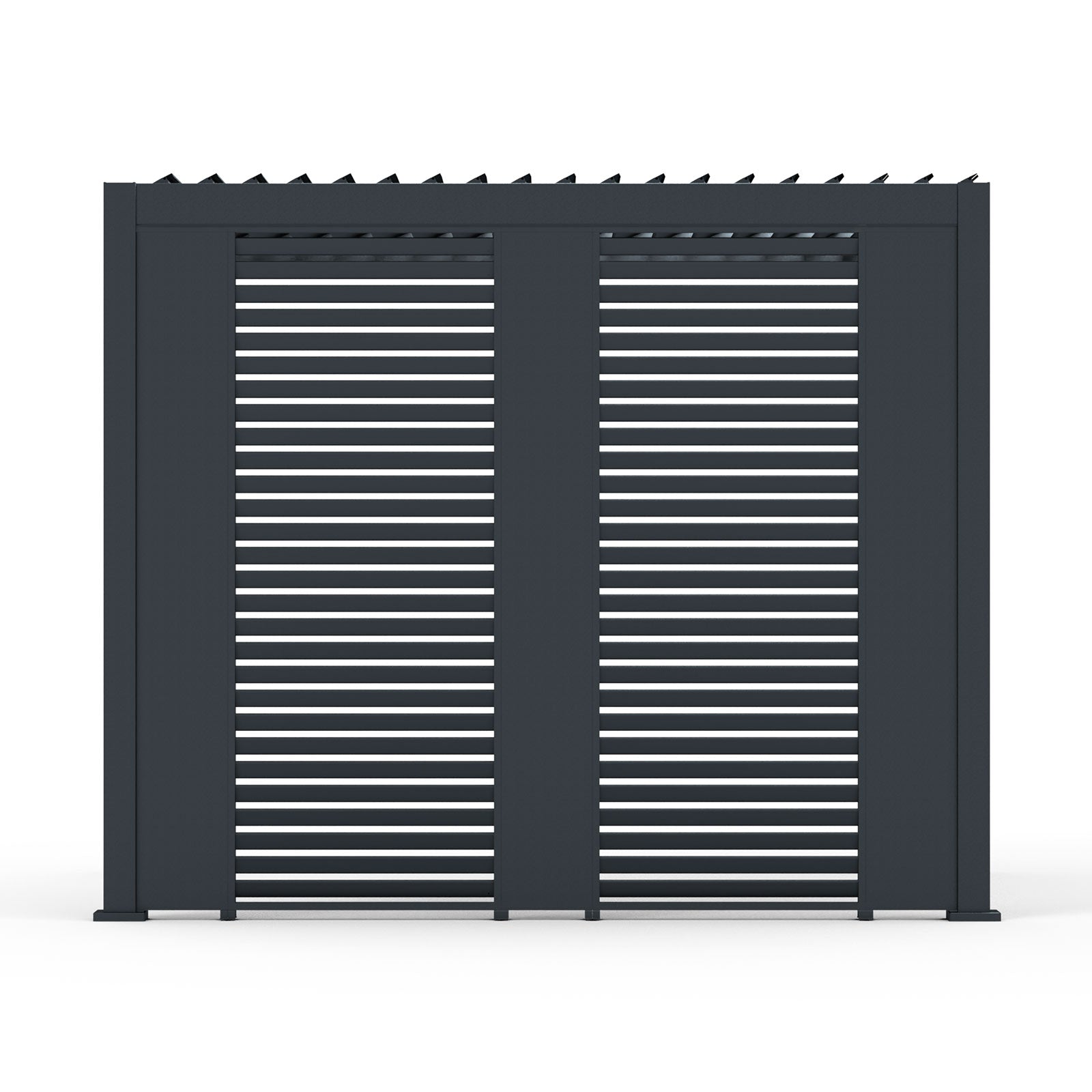Nova - Titan Aluminium Pergola 31cm Solid Side Wall Panel - Grey