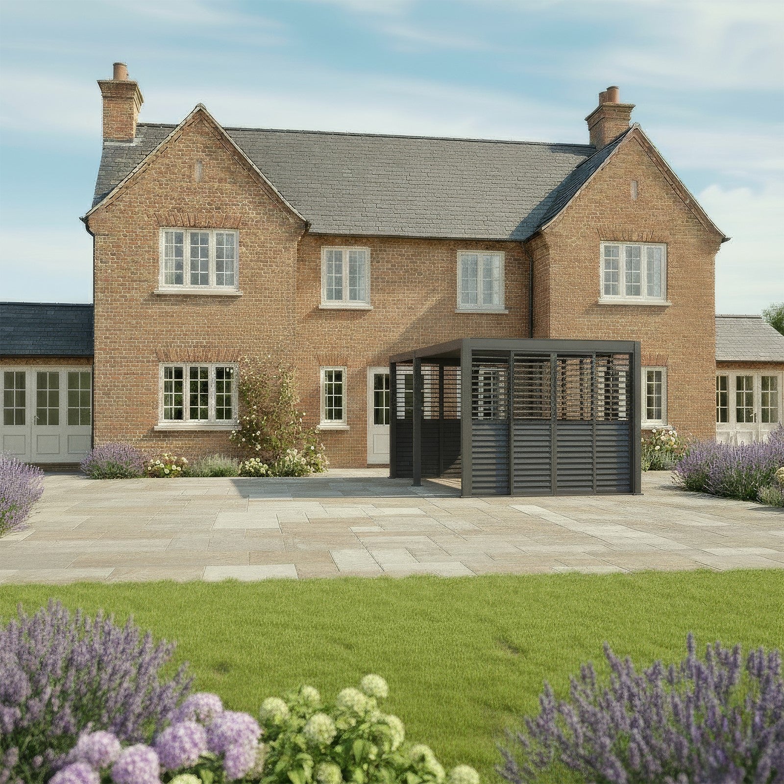 Nova - 3.6 Adjustable Louvre Sliding Door Side Wall - Grey