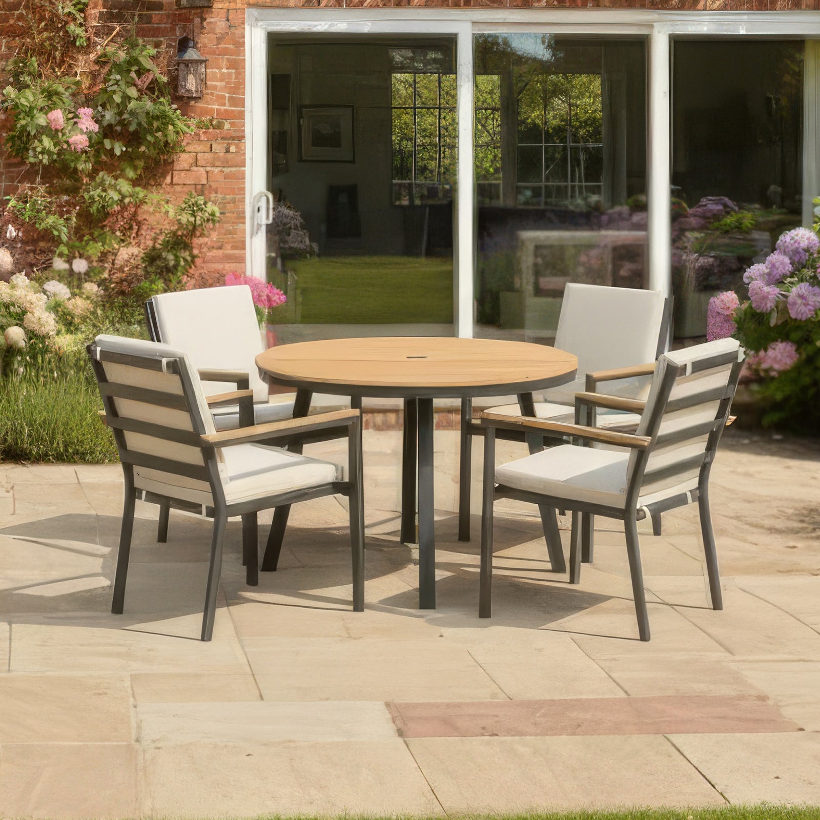 Nova - Heidi 4 Seat Dining Set - 1.1m Round Table