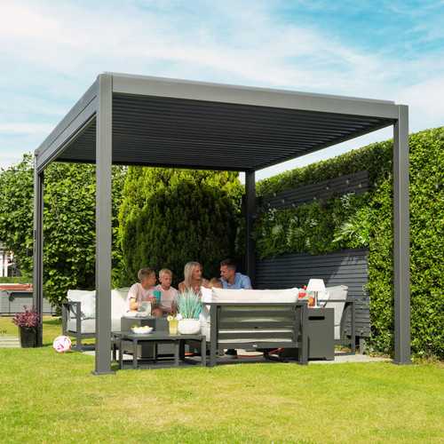 Titan Pergola - 2.4m x 2.4m Pergola - Grey